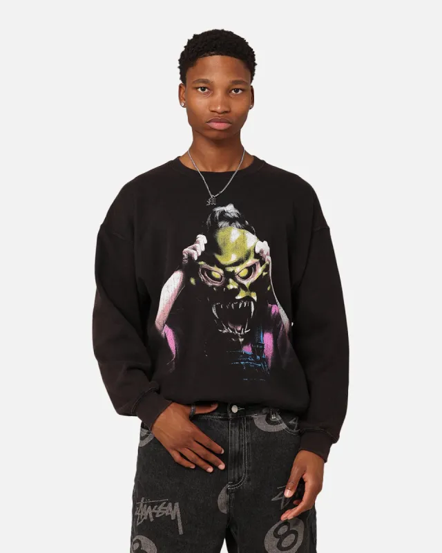 American Thrift X Goosebumps The Haunted Mask Crewneck Black Wash sold by Culture Kings