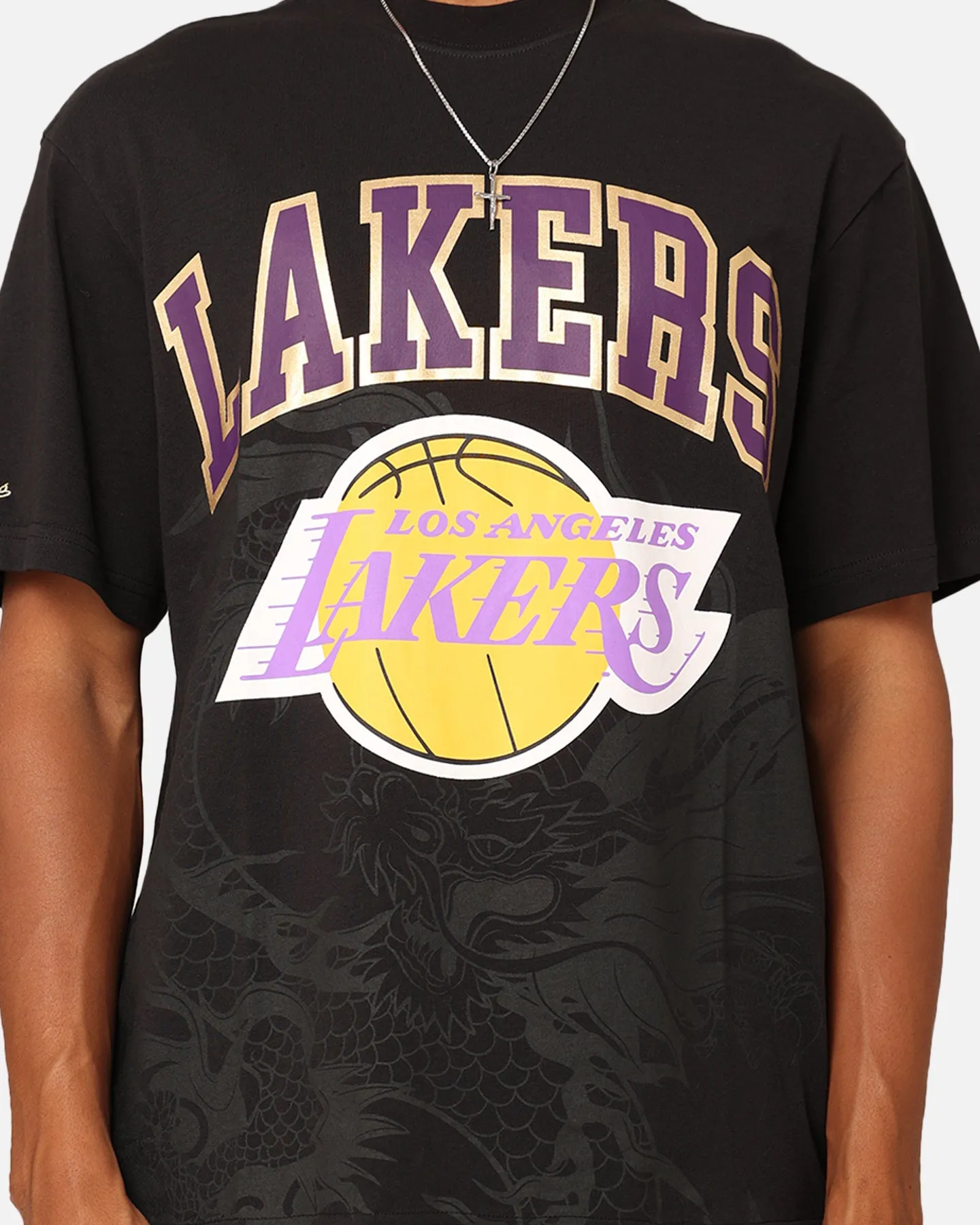 Mitchell & Ness Los Angeles Lakers Year Of The Dragon T-Shirt Faded Black sold by Culture Kings product image thumbnail 3