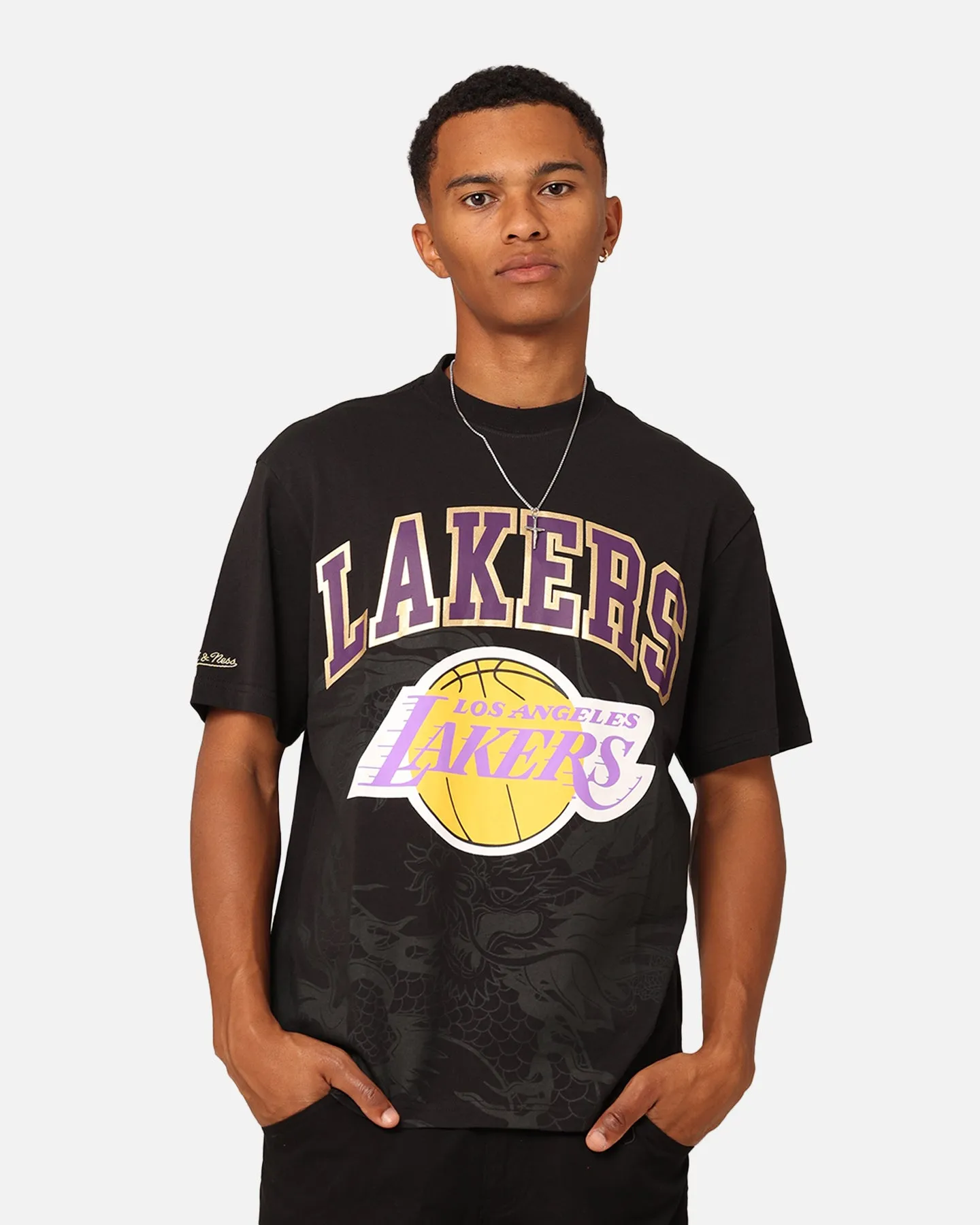 Mitchell & Ness Los Angeles Lakers Year Of The Dragon T-Shirt Faded Black sold by Culture Kings