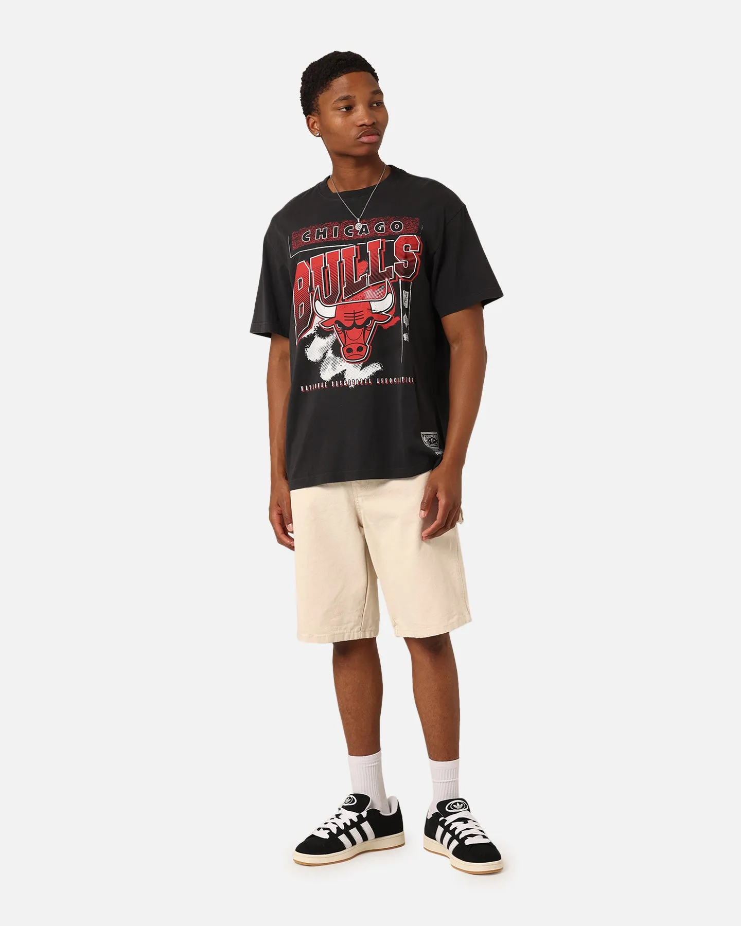 Mitchell & Ness Chicago Bulls Brush Off 2.0 T-Shirt Faded Black sold by Culture Kings product image thumbnail 2