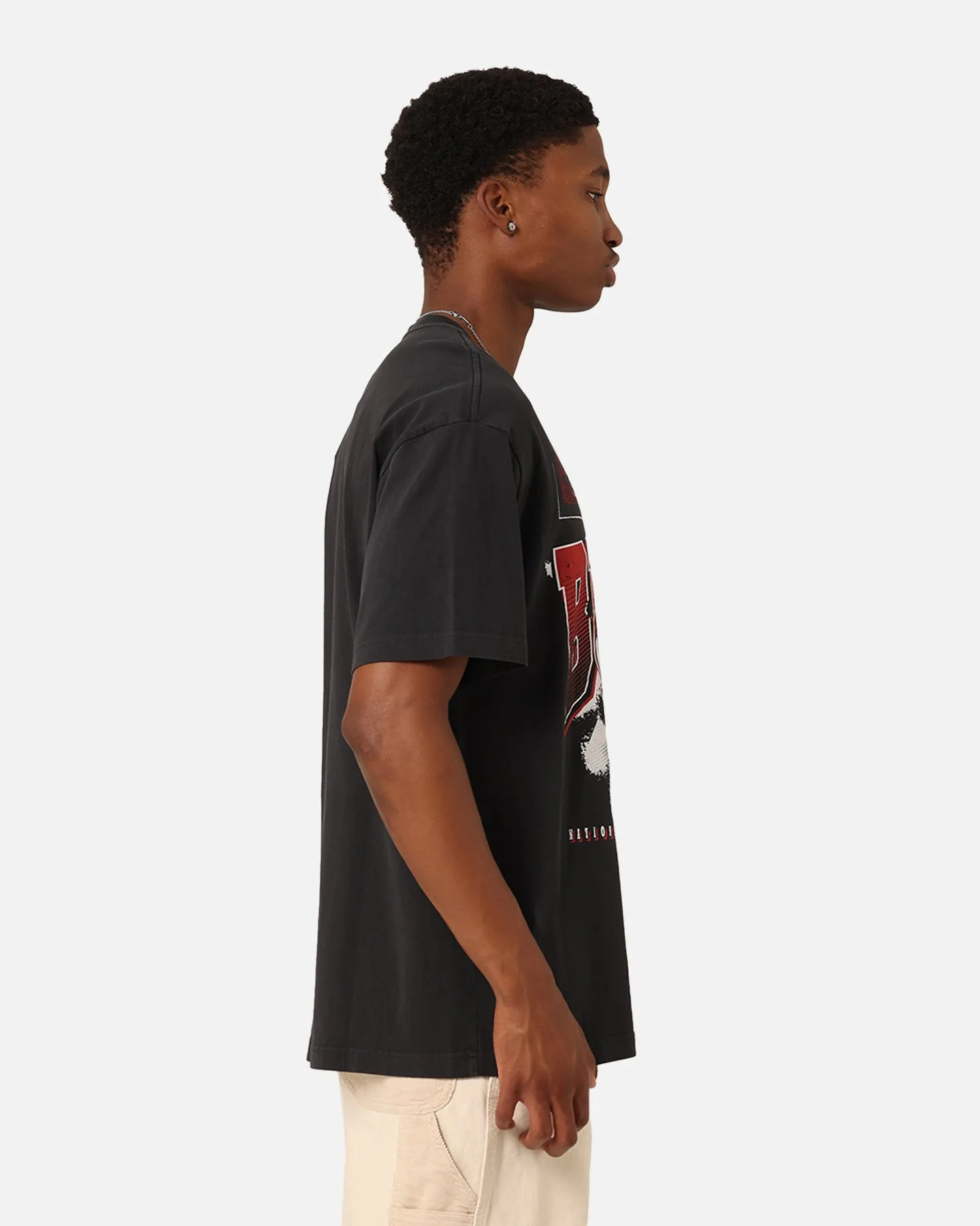 Mitchell & Ness Chicago Bulls Brush Off 2.0 T-Shirt Faded Black sold by Culture Kings product image thumbnail 5
