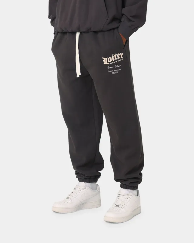 Loiter Art Studio Trackpants Charcoal sold by Culture Kings