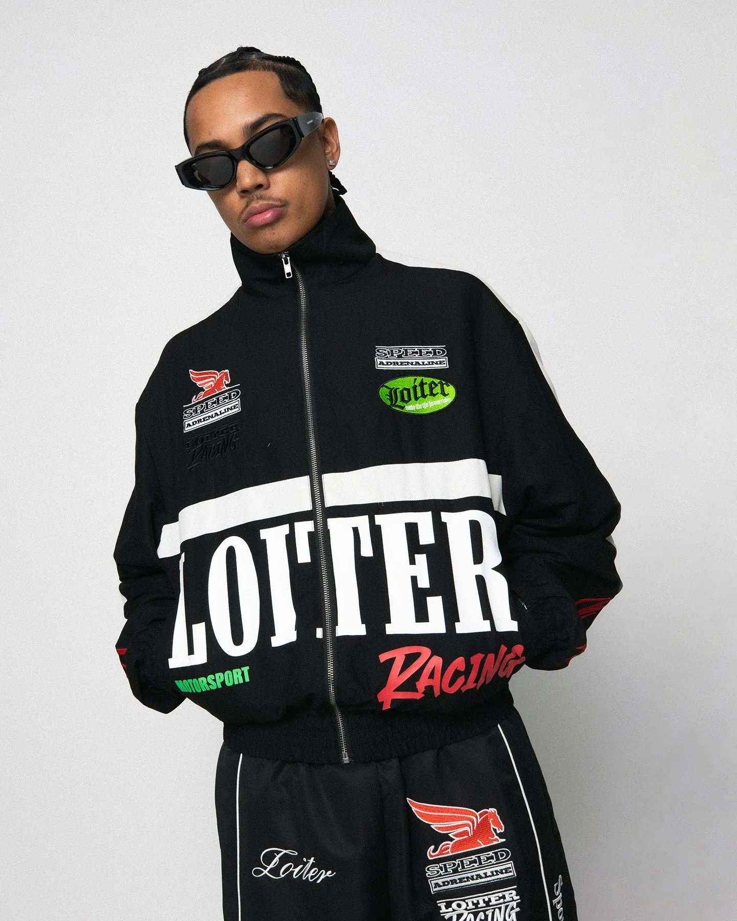 Loiter Speedway Windbreaker Jacket Black sold by Culture Kings