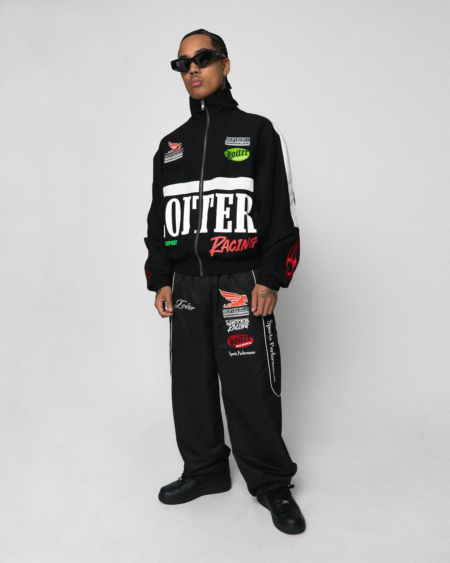 Loiter Speedway Windbreaker Jacket Black sold by Culture Kings product image thumbnail 3