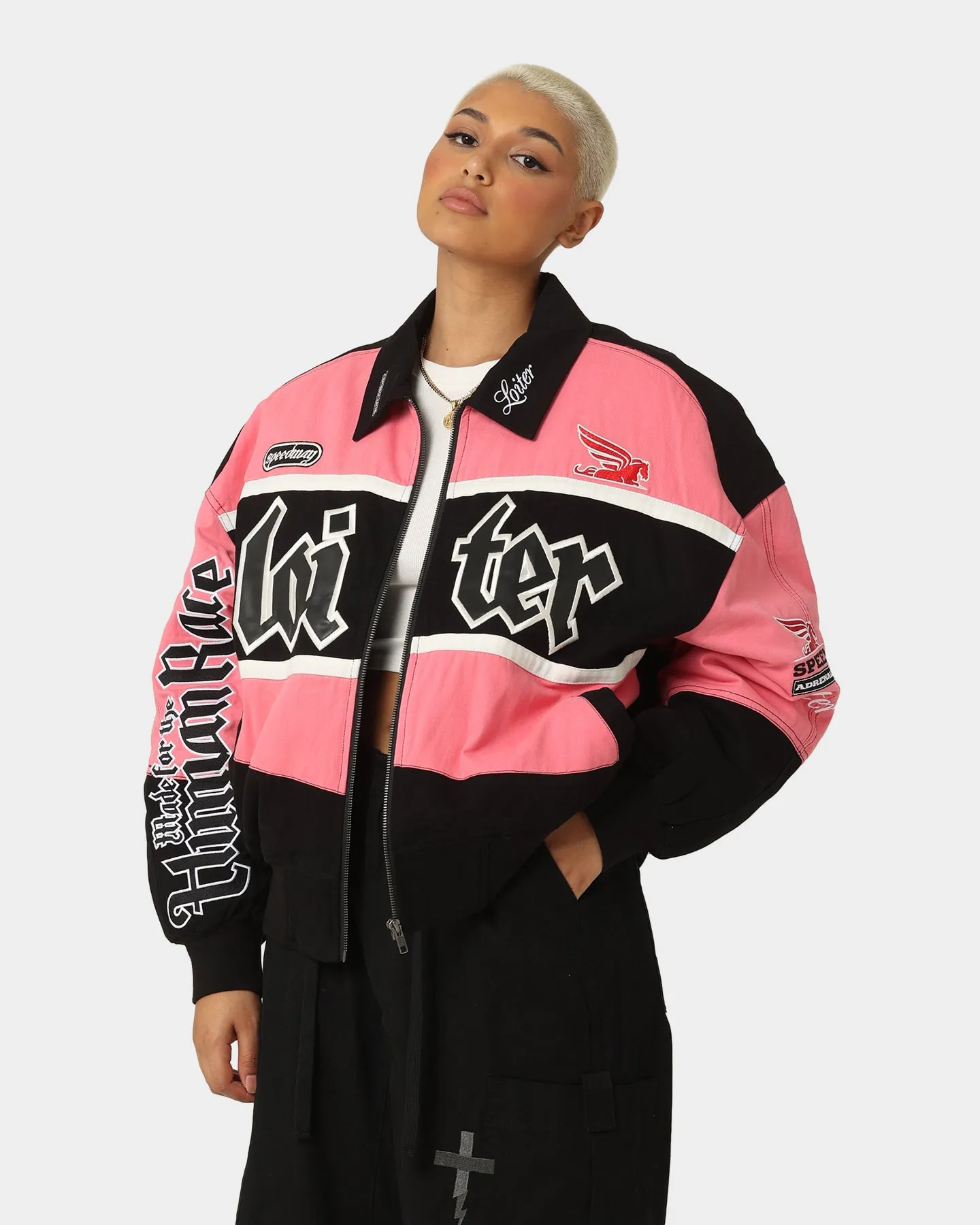Loiter Drift Circuit Jacket Pink/Black sold by Culture Kings