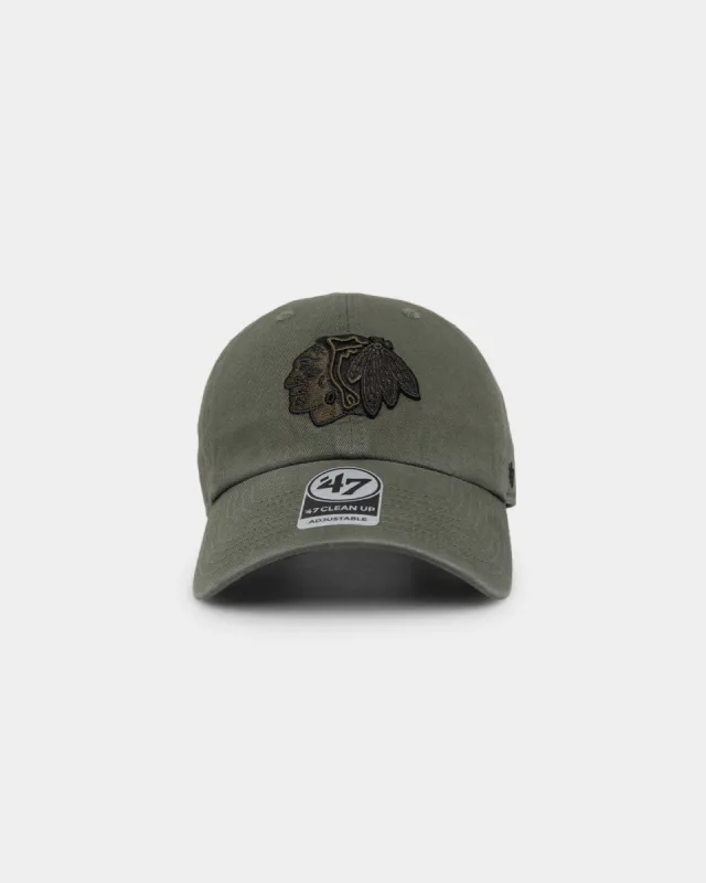 47 Brand Chicago Blackhawks '47 Clean Up Strapback Moss sold by Culture Kings