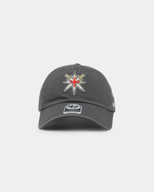 47 Brand Las Vegas Golden Knights 47 Clean Up Strapback Charcoal sold by Culture Kings