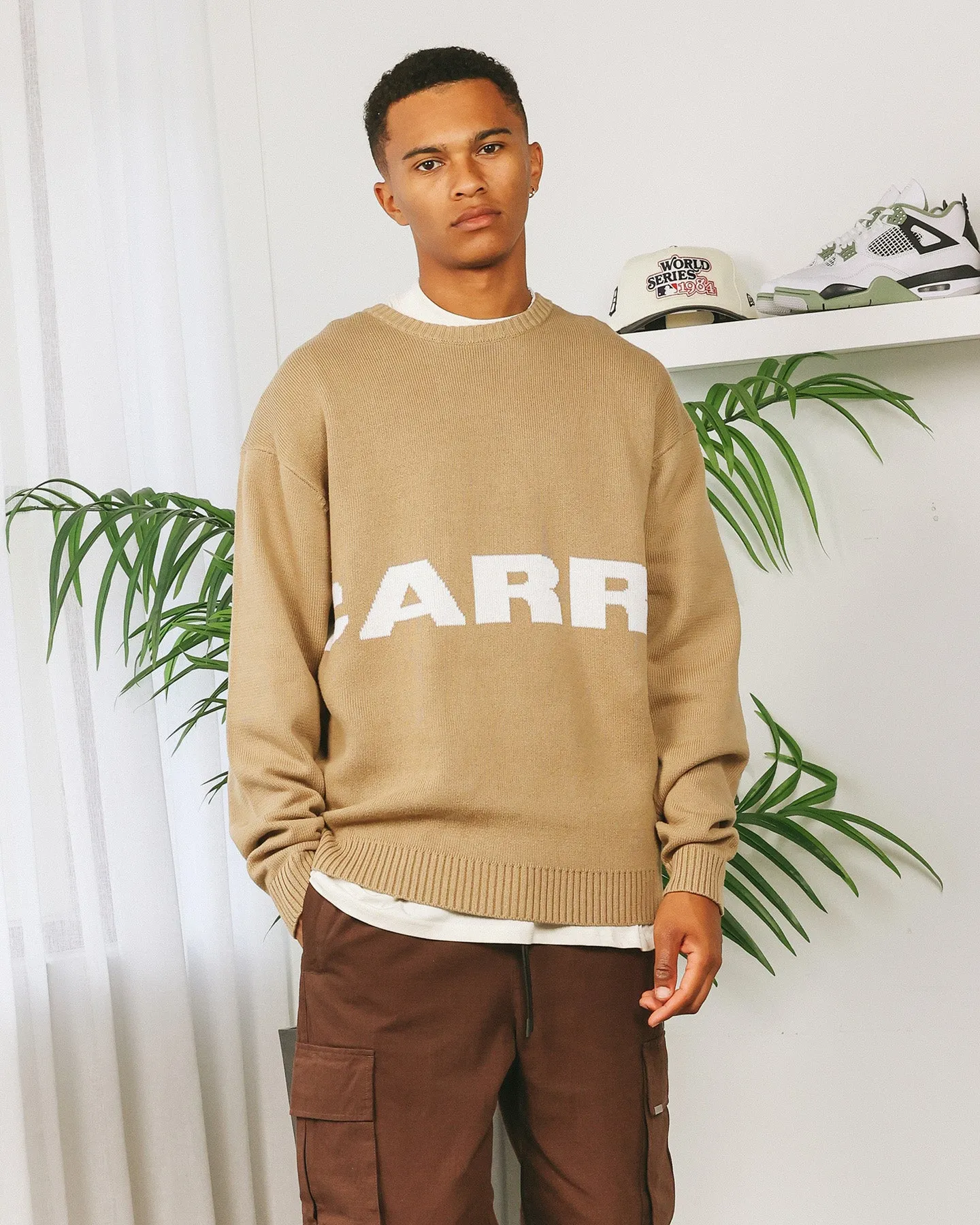 Carré Statement Knitted Sweater Stone sold by Culture Kings product image thumbnail 2