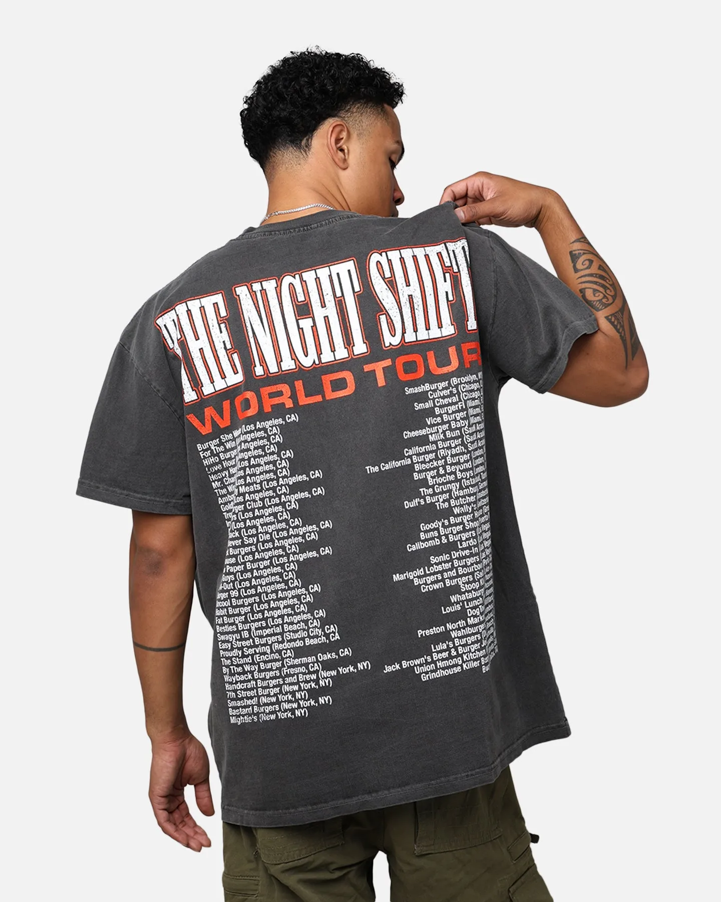 The Night Shift World Tour Heavyweight Vintage T-Shirt Black Wash sold by Culture Kings product image thumbnail 3