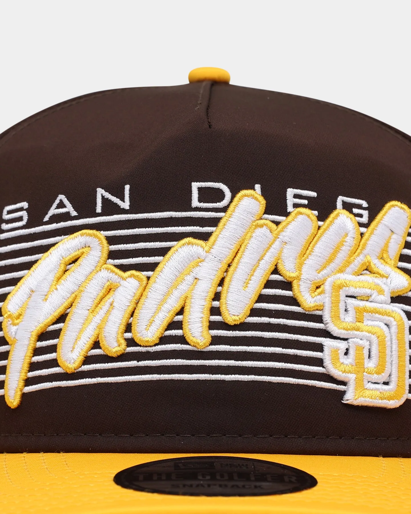 New Era San Diego Padres 'Retro Block Script' Golfer Snapback Dark Brown sold by Culture Kings product image thumbnail 5