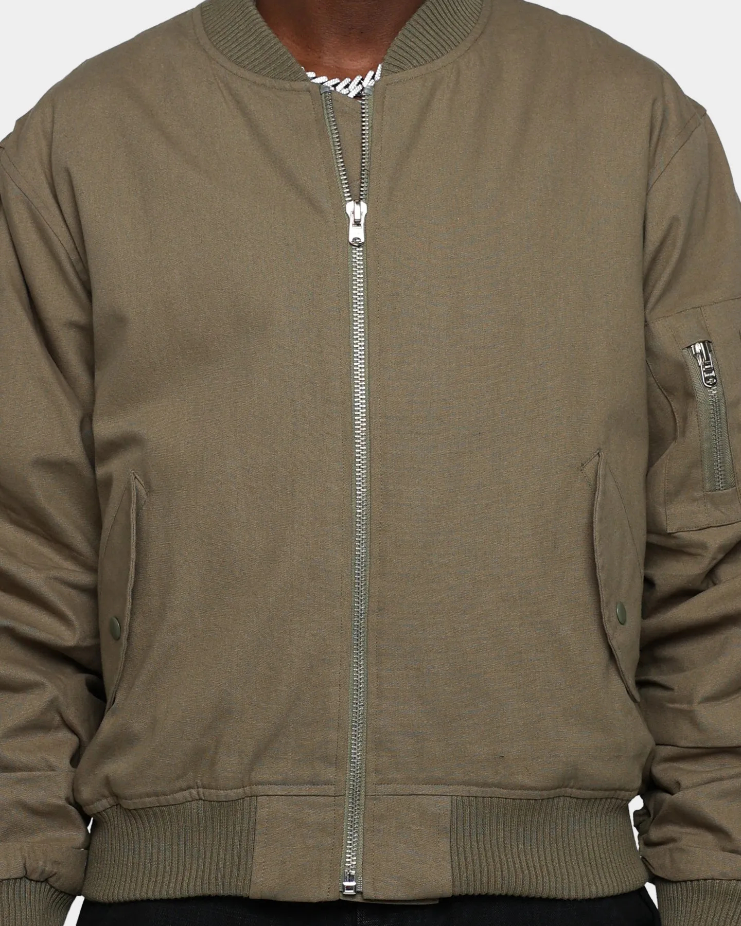 MNML Upscale Bomber Jacket Olive sold by Culture Kings product image thumbnail 4