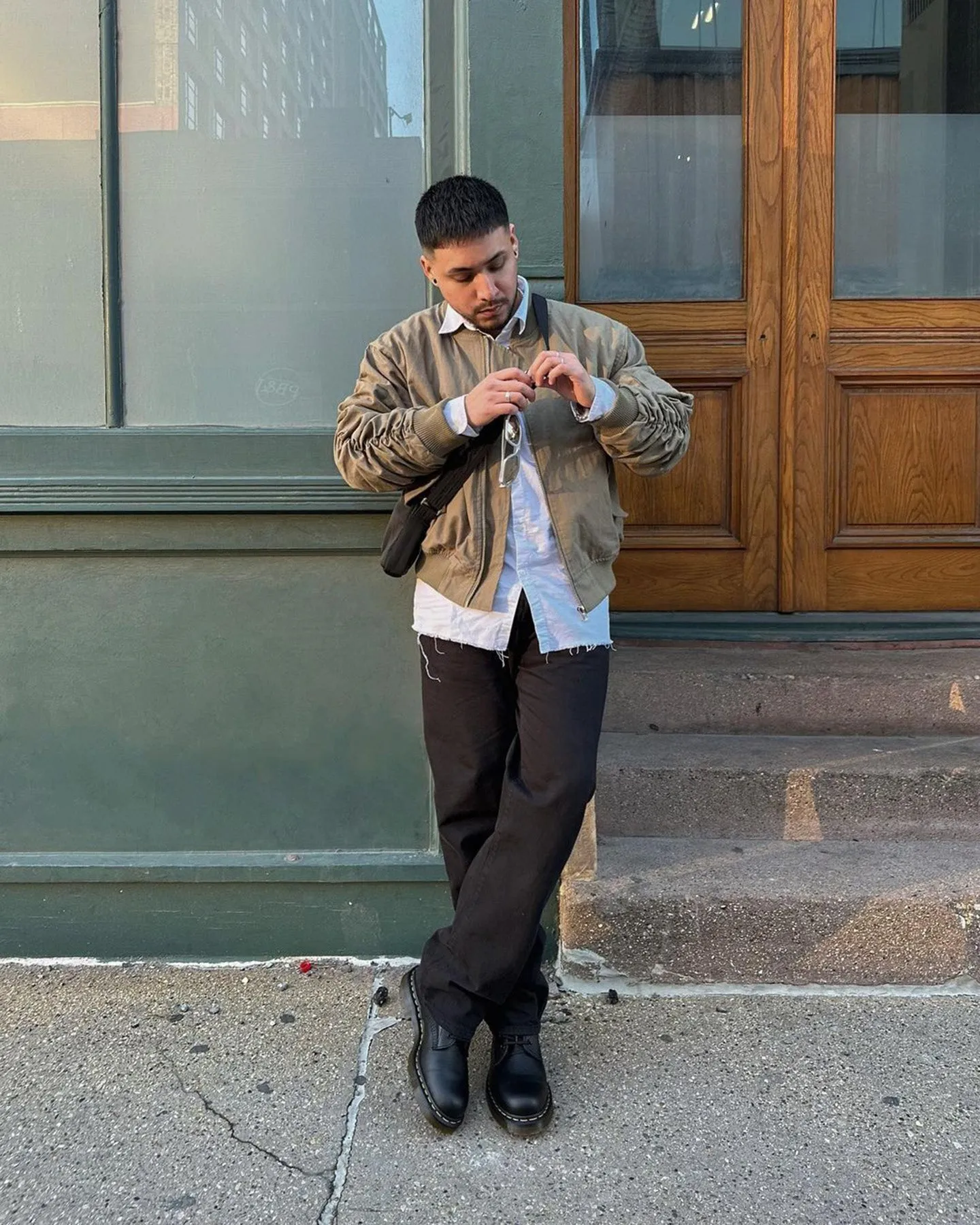 MNML Upscale Bomber Jacket Olive sold by Culture Kings product image thumbnail 3