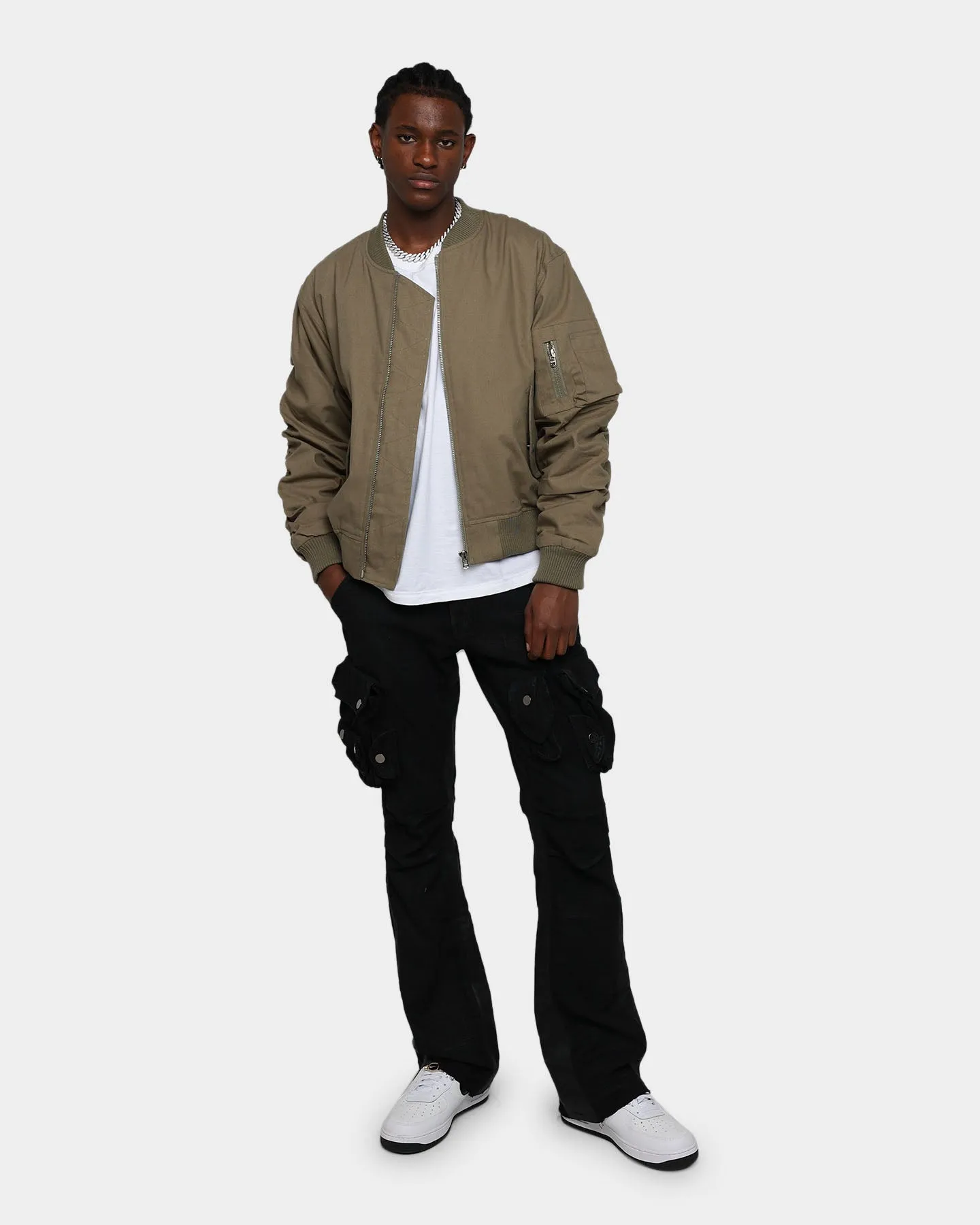 MNML Upscale Bomber Jacket Olive sold by Culture Kings product image thumbnail 2