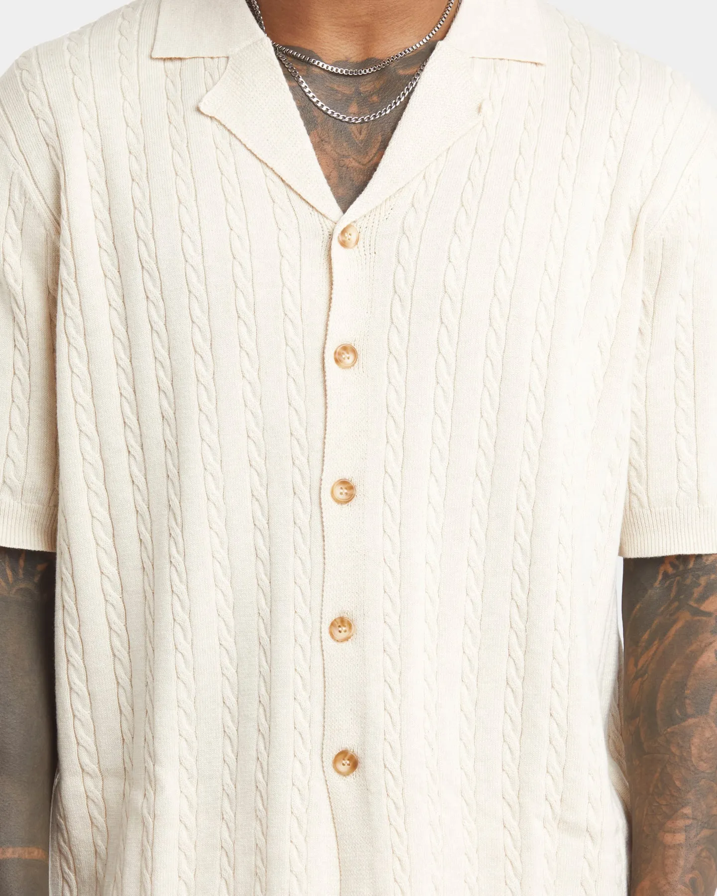 XXIII Terry Knit Button Up Shirt Tan sold by Culture Kings product image thumbnail 4