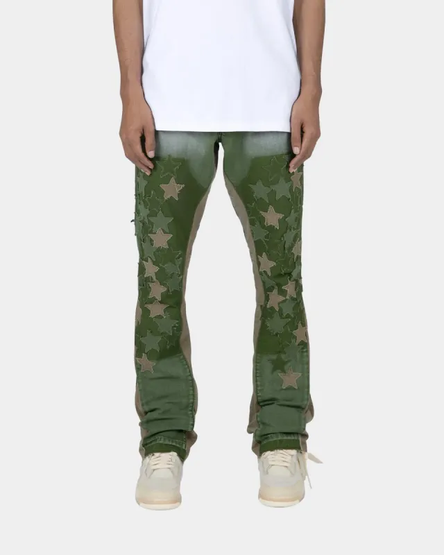 MNML B451 Star Flare Denim Pants Olive sold by Culture Kings