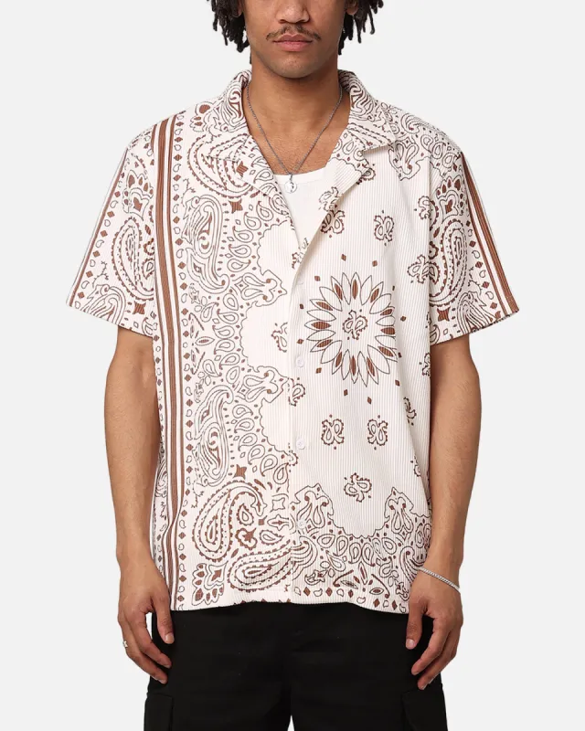XXIII Paisley Nights Button Up Shirt Cream/Brown sold by Culture Kings