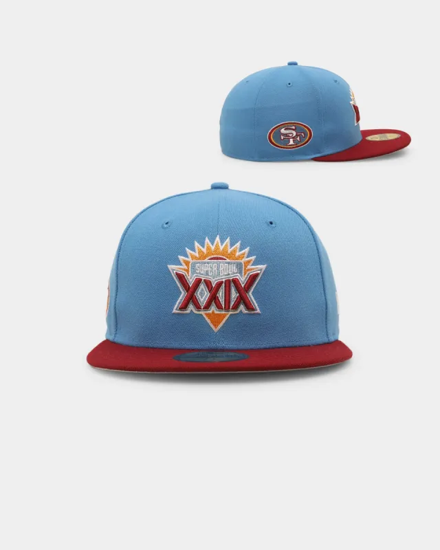 New Era San Francisco 49ers '1995 Super Bowl' 59FIFTY Fitted Pastel Blue sold by Culture Kings