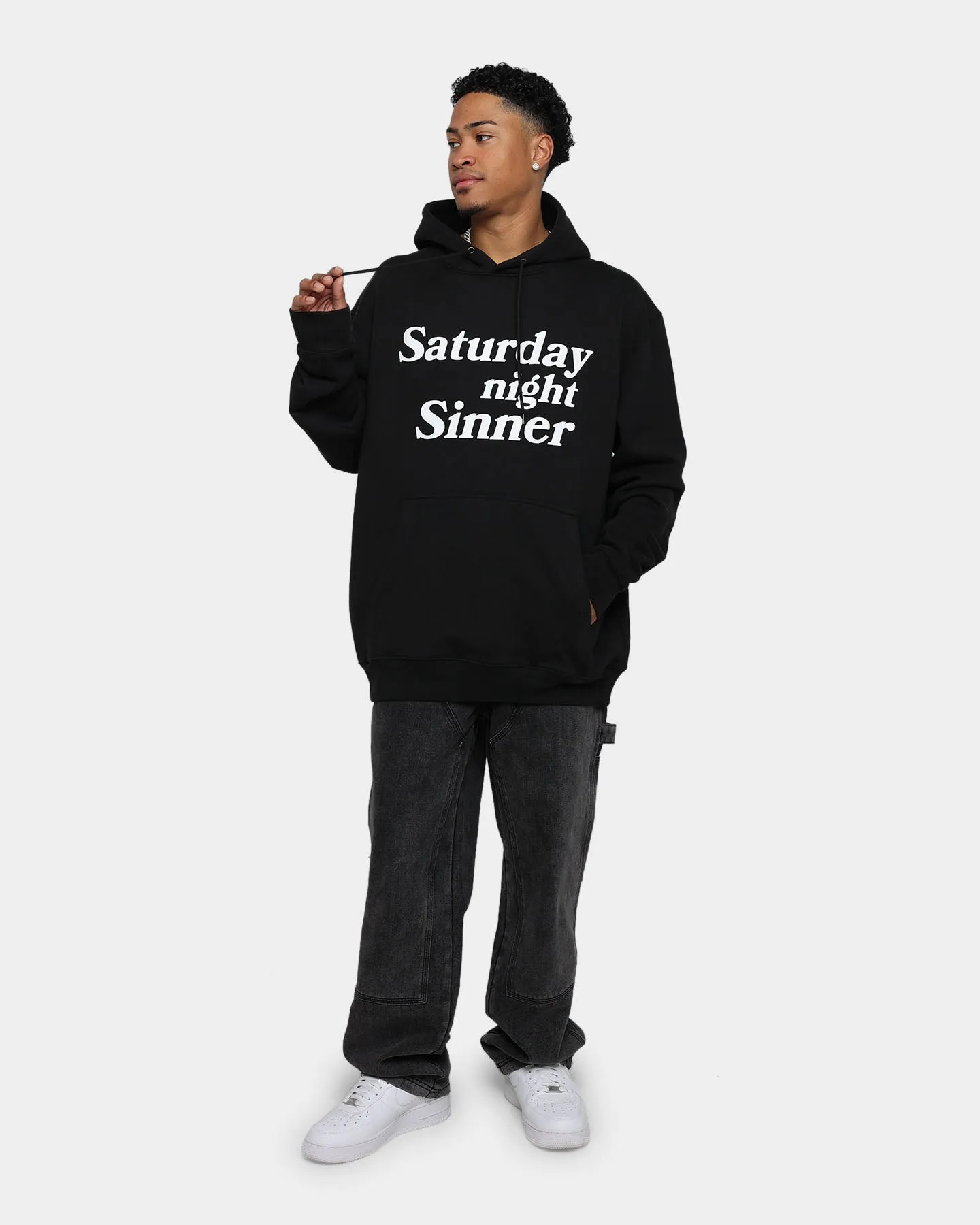 Father Forgive Me Saturday Night Sinner Hoodie Black sold by Culture Kings product image thumbnail 2