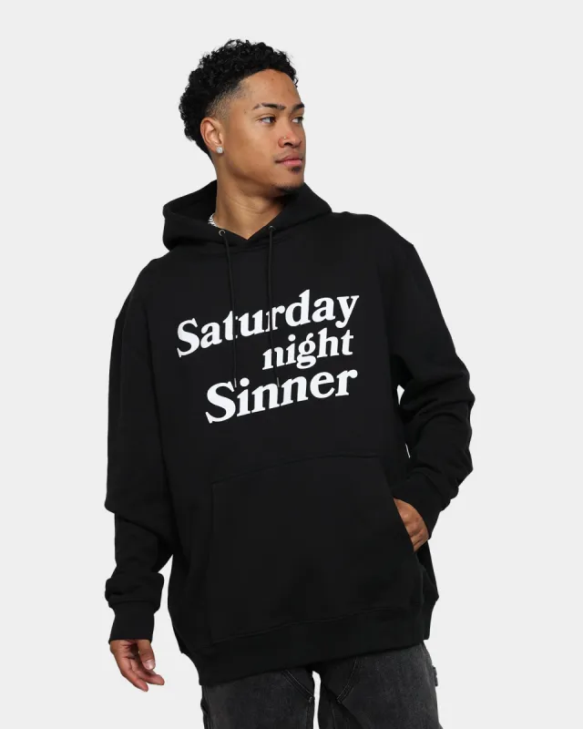Father Forgive Me Saturday Night Sinner Hoodie Black made by Culture Kings