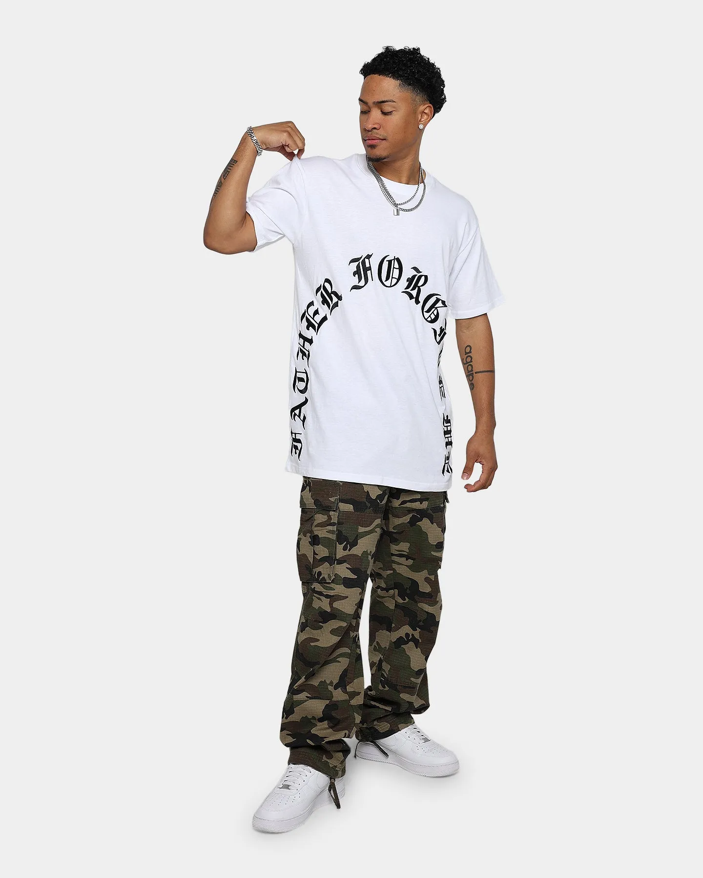 Father Forgive Me FFM Arched T-Shirt White sold by Culture Kings product image thumbnail 2