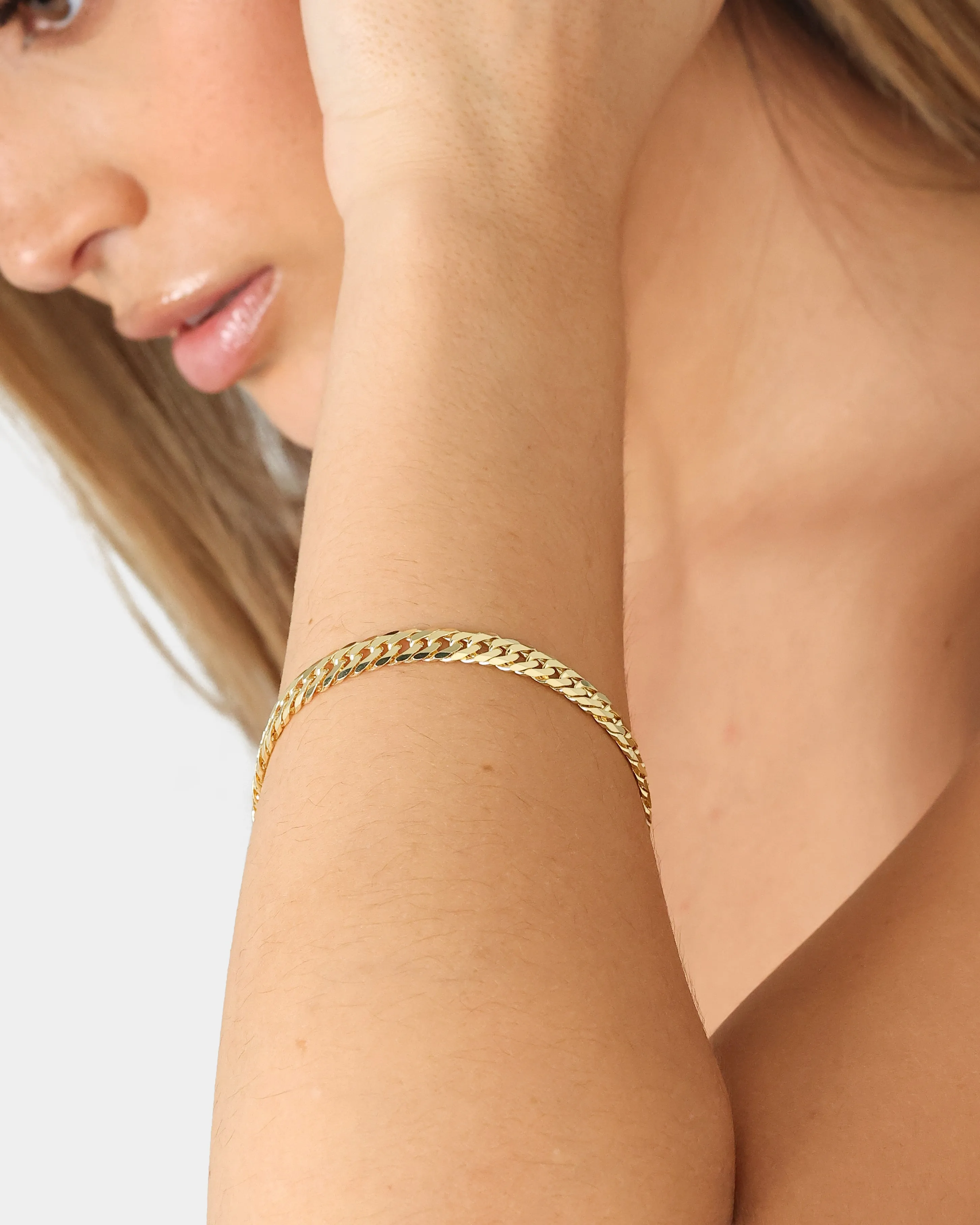 House Of Auric 6.4mm Double Curb Bracelet 18k Gold Vermeil sold by Culture Kings product image thumbnail 4