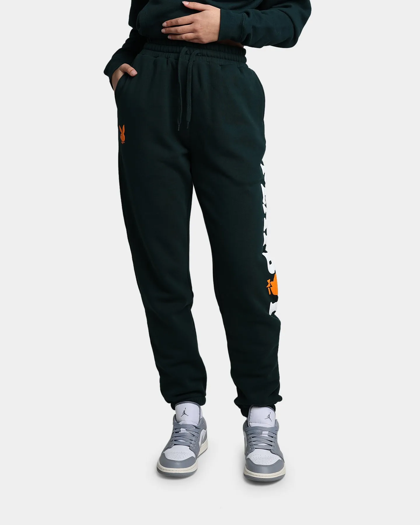Playboy By Culture Kings Wordmark Track Pants Pine Green sold by Culture Kings