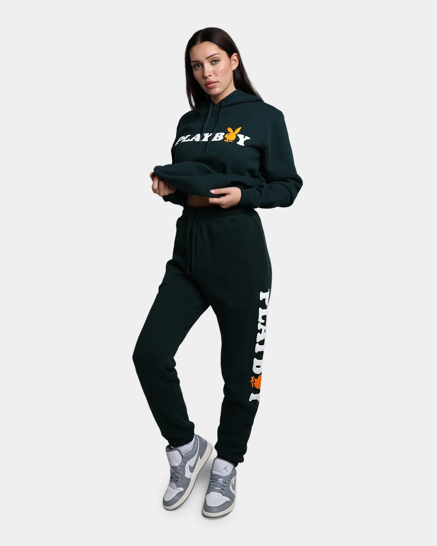 Playboy By Culture Kings Wordmark Track Pants Pine Green sold by Culture Kings product image thumbnail 2