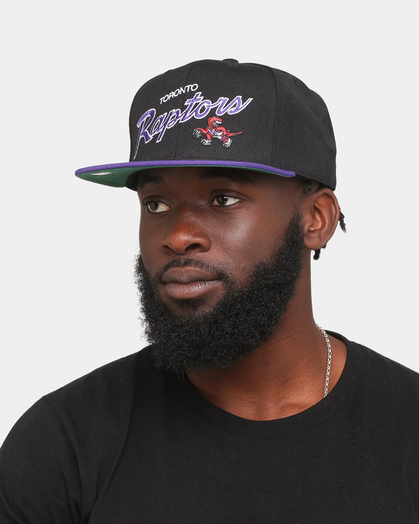 Mitchell & Ness Toronto Raptors 'Team Script 2.0 Hardwood Classics' Fitted Black sold by Culture Kings product image thumbnail 2