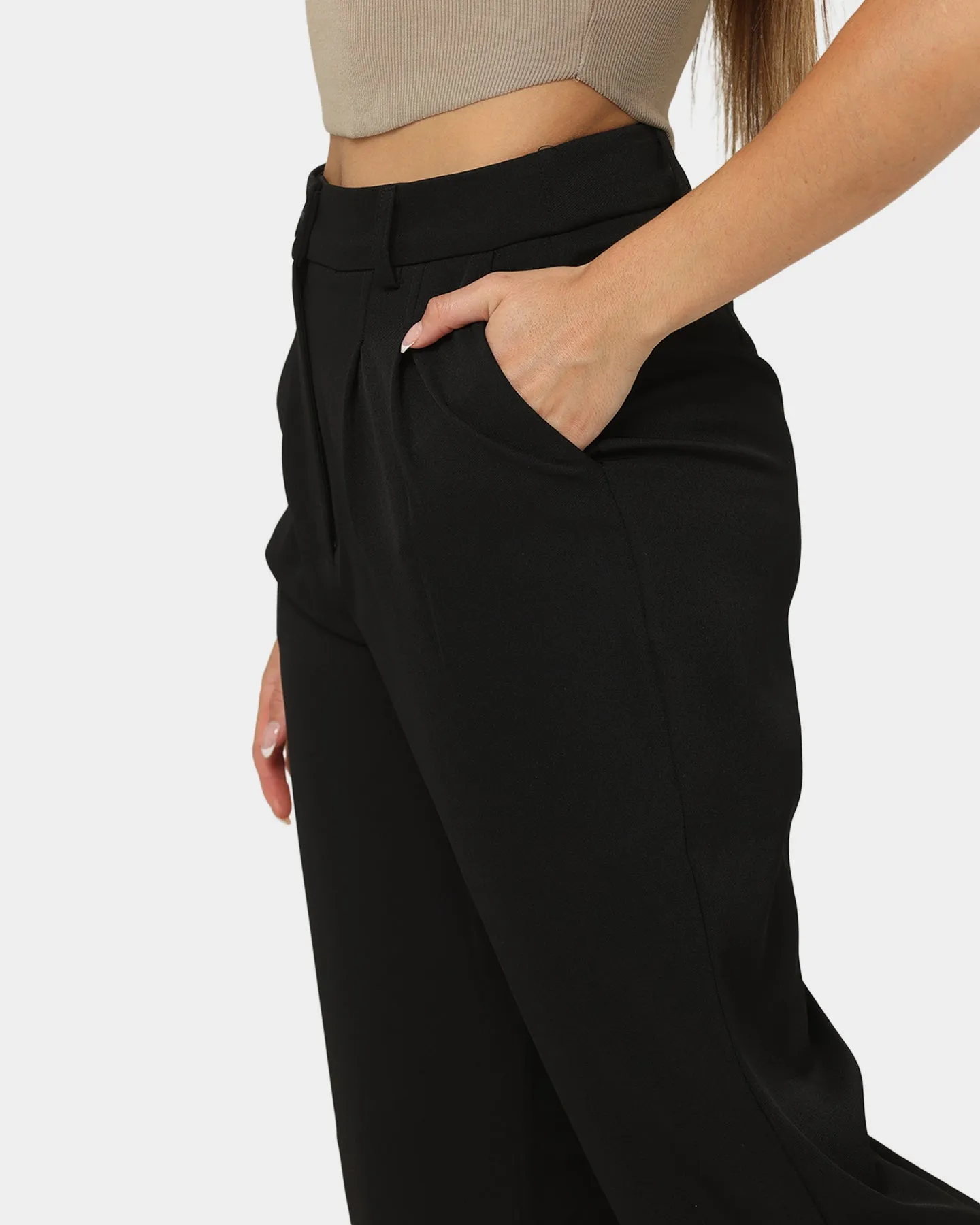 MNML Women's Wide Leg Pants Black sold by Culture Kings product image thumbnail 4