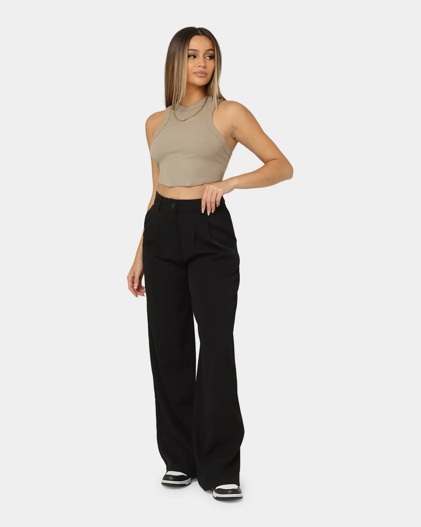 MNML Women's Wide Leg Pants Black sold by Culture Kings product image thumbnail 2