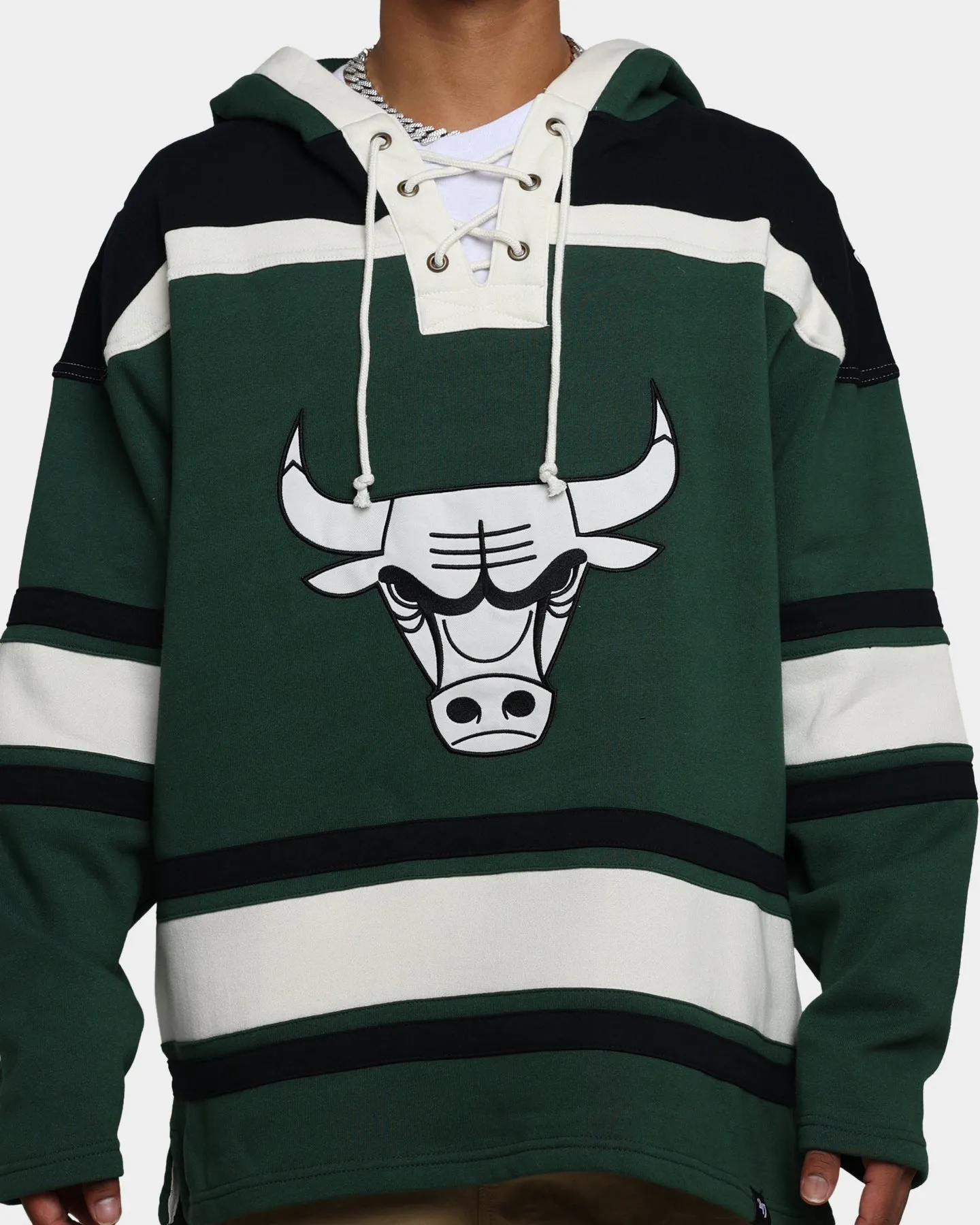 47 Brand Chicago Bulls Superior Lacer Hoodie Dark Green sold by Culture Kings product image thumbnail 3