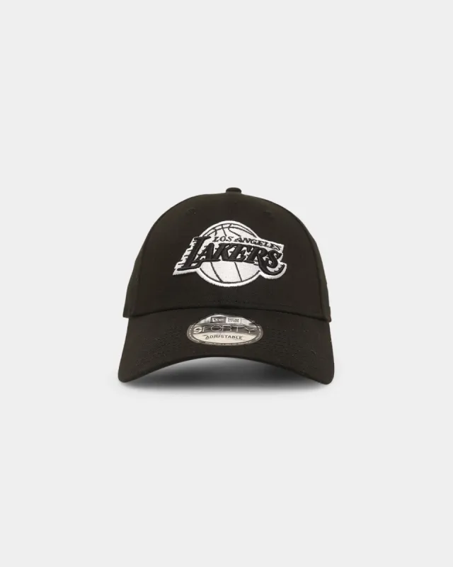 New Era Los Angeles Lakers Core 9FORTY Casual Strapback Black/White sold by Culture Kings