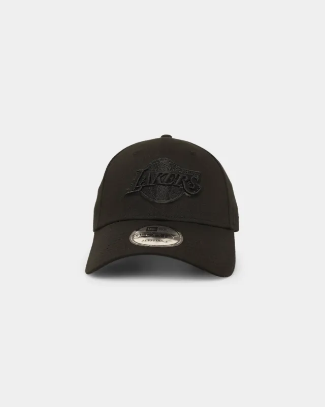 New Era Los Angeles Lakers 'Black On Black' 9FORTY Casual Strapback Black/Black sold by Culture Kings