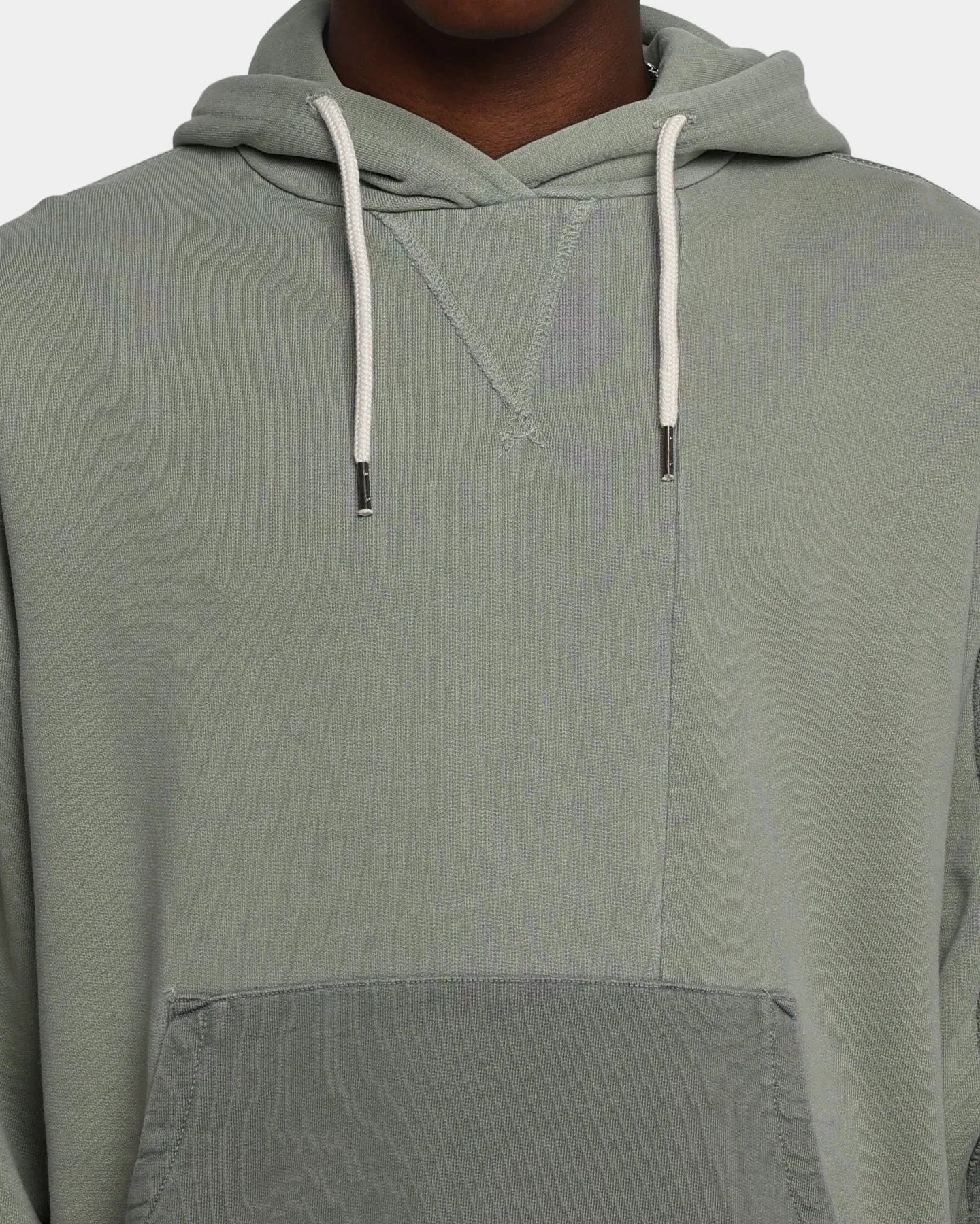 MNML Panelled Vintage Hoodie Olive sold by Culture Kings product image thumbnail 3