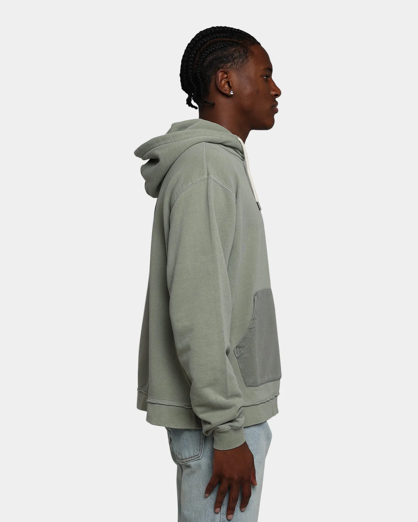 MNML Panelled Vintage Hoodie Olive sold by Culture Kings product image thumbnail 5