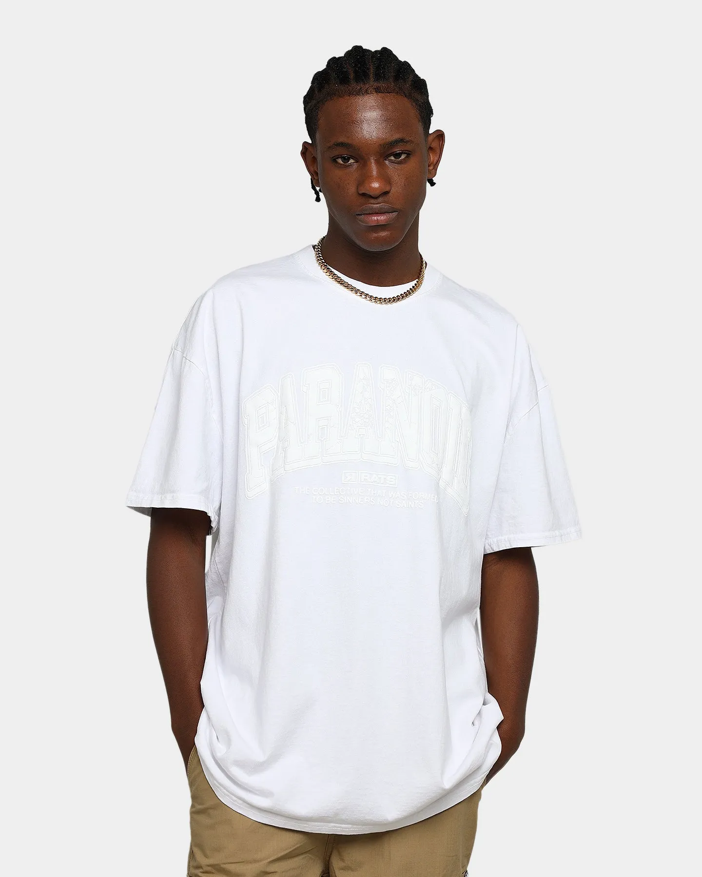 Rats Get Fat Paranoid T-Shirt White sold by Culture Kings