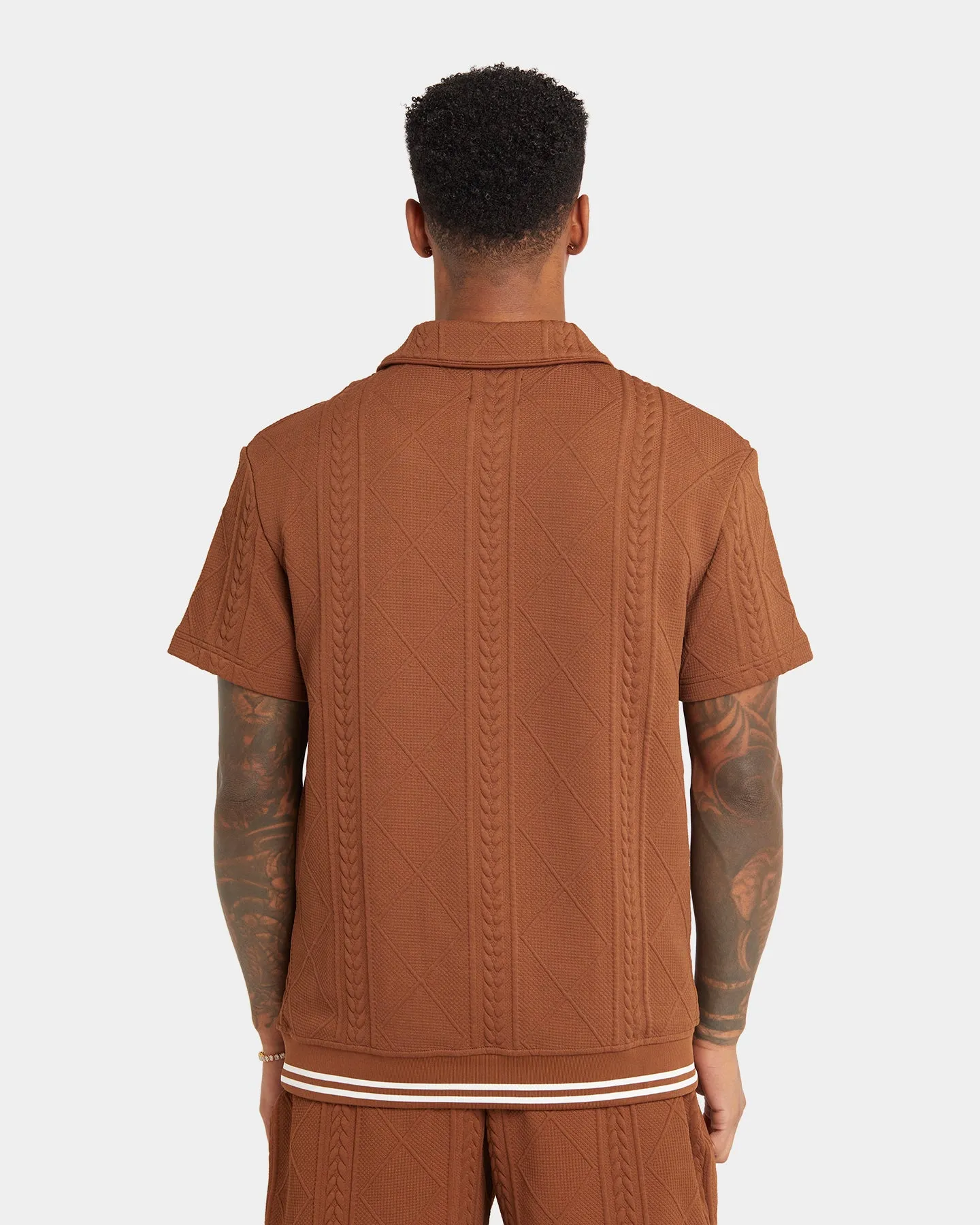 XXIII Danny Knit Polo Shirt Brown sold by Culture Kings product image thumbnail 4