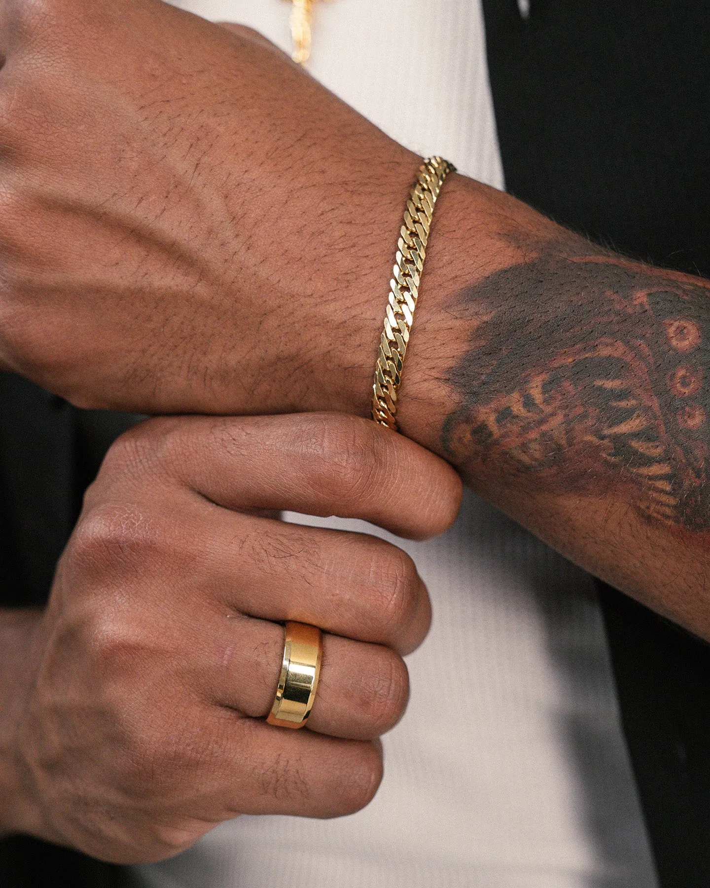 House Of Auric 6.4mm Double Curb Bracelet 18k Gold Vermeil sold by Culture Kings