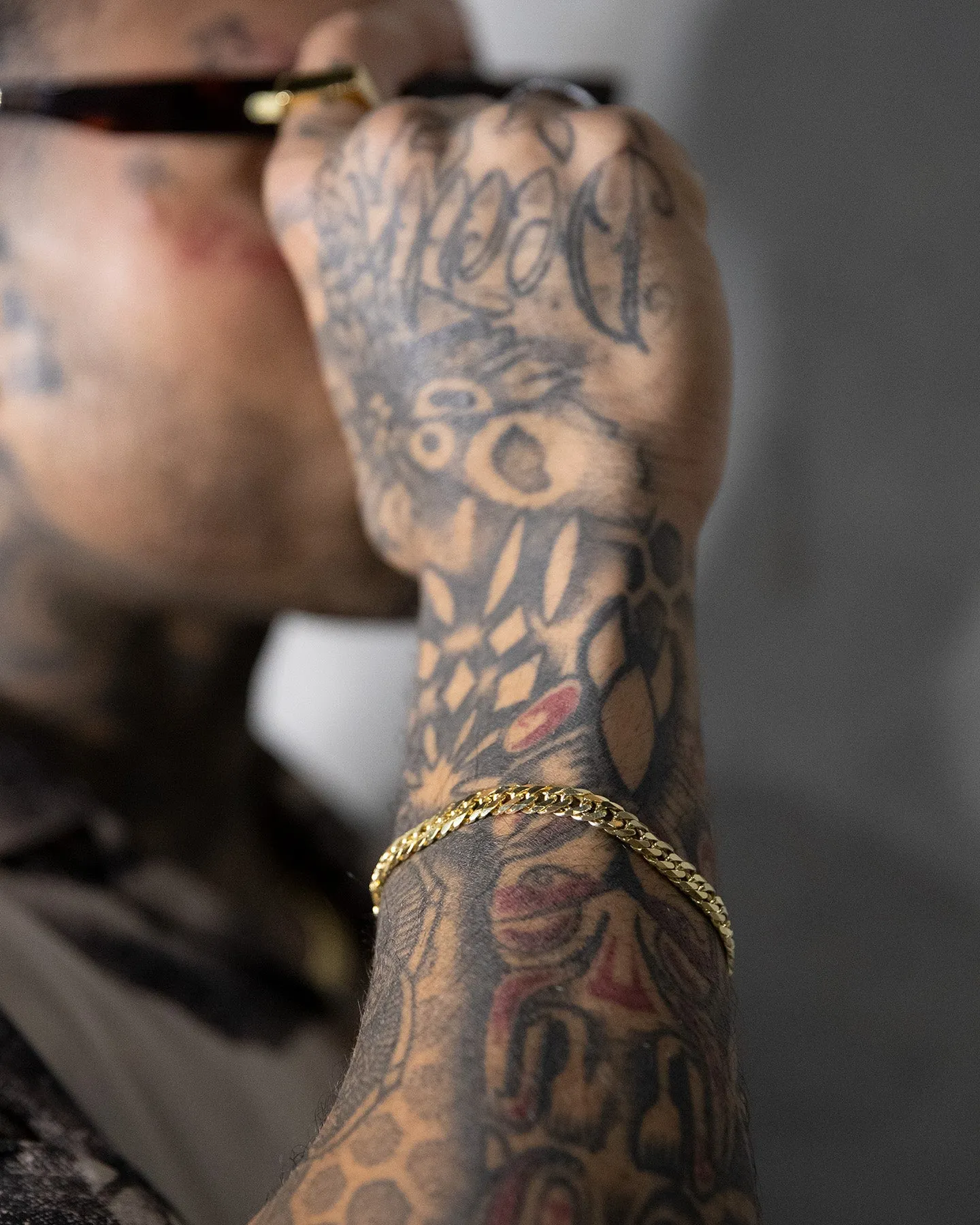 House Of Auric 6.4mm Double Curb Bracelet 18k Gold Vermeil sold by Culture Kings product image thumbnail 2