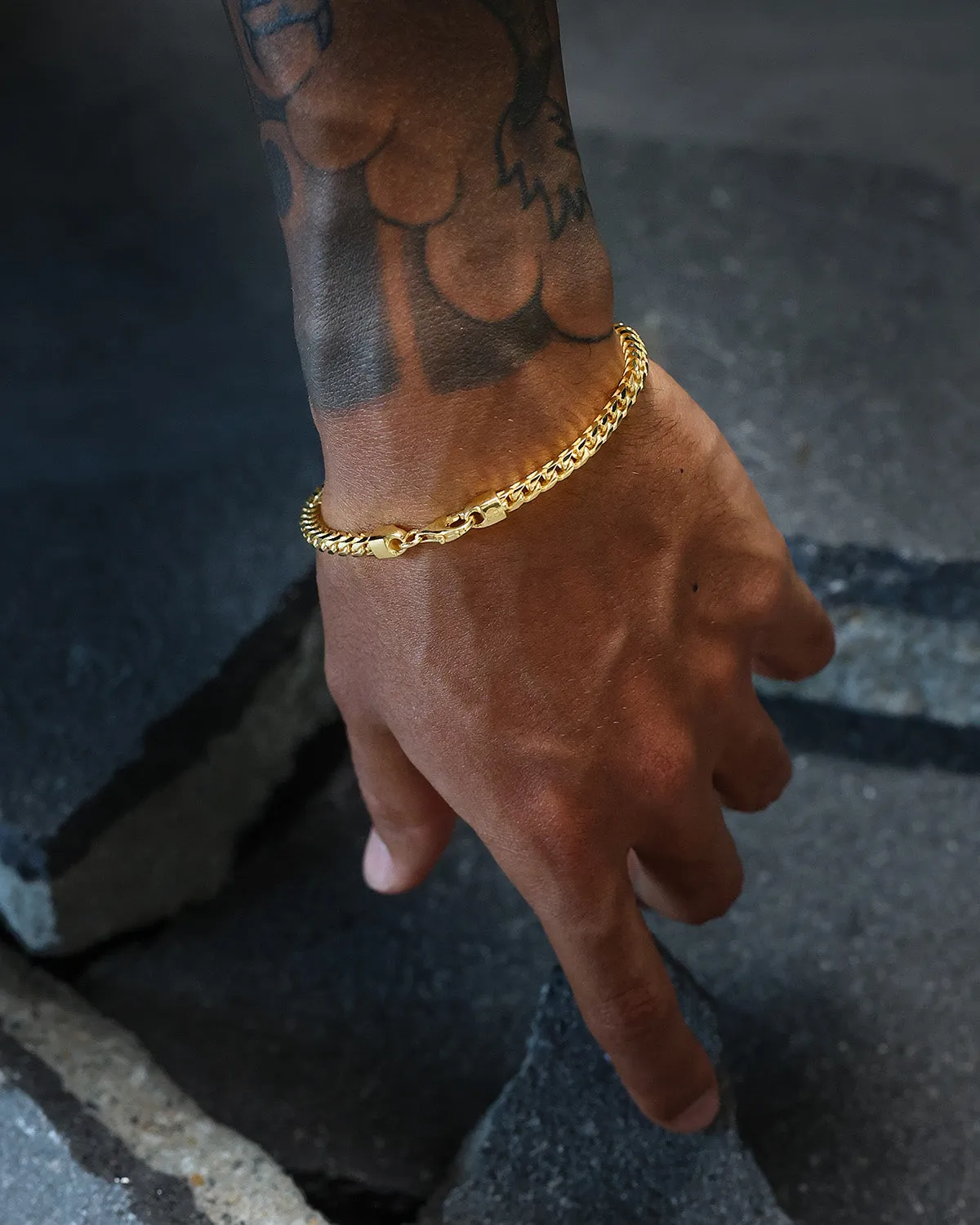 House Of Auric 3.7mm Franco Bracelet 18k Gold Vermeil sold by Culture Kings