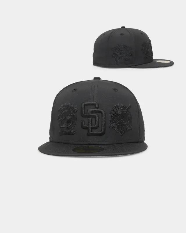 New Era San Diego Padres 'Triple Black Multi Logo Prolight' World Series 59FIFTY Fitted Black/Black sold by Culture Kings