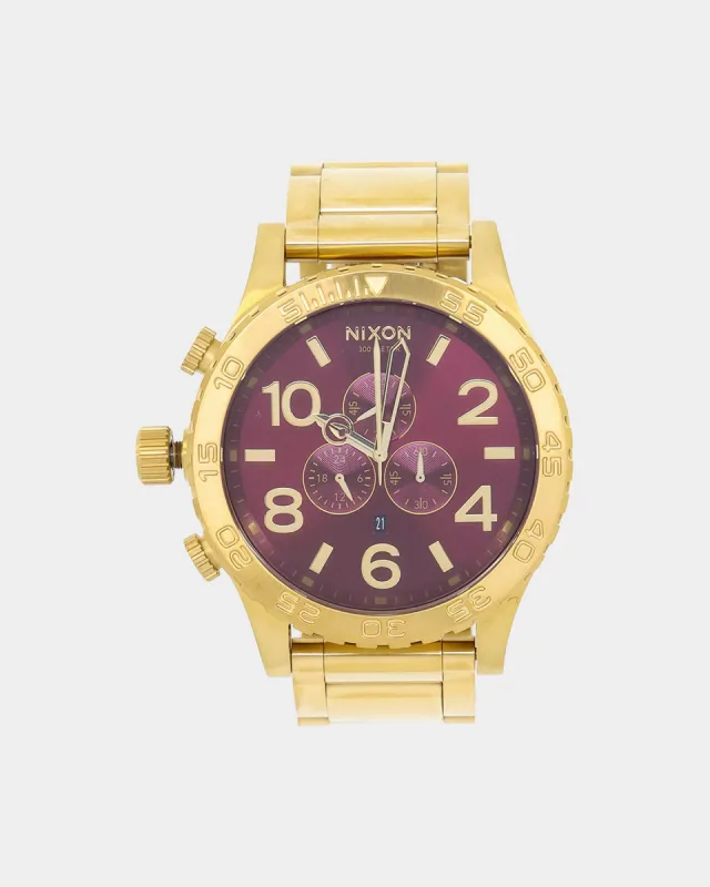 Nixon X Culture Kings 51-30 Chrono Gold/Oxblood sold by Culture Kings