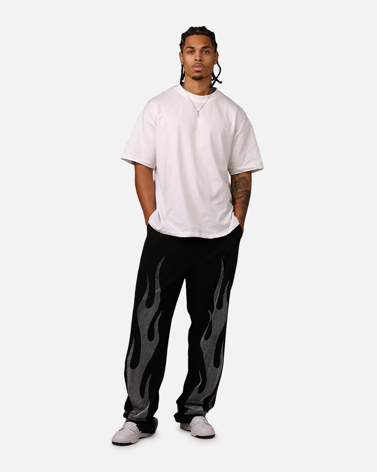 MNML Ultra Baggy Flame Crystal Pants Black sold by Culture Kings product image thumbnail 2