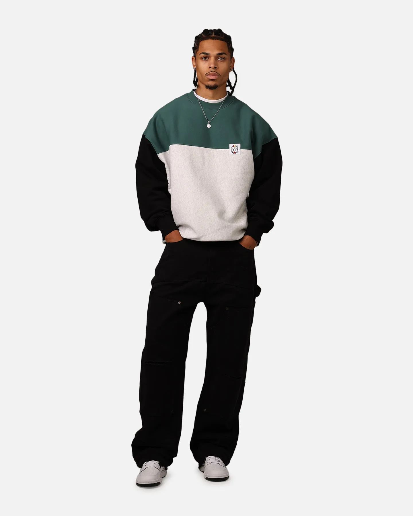 Carre Floral Oversized Panel Crewneck Black/Green sold by Culture Kings product image thumbnail 3