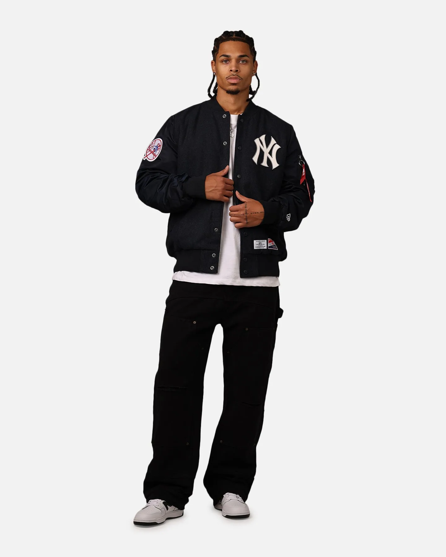 New Era New York Yankees Alpha Industries MA-1 Wool Varsity Jacket Navy sold by Culture Kings product image thumbnail 3