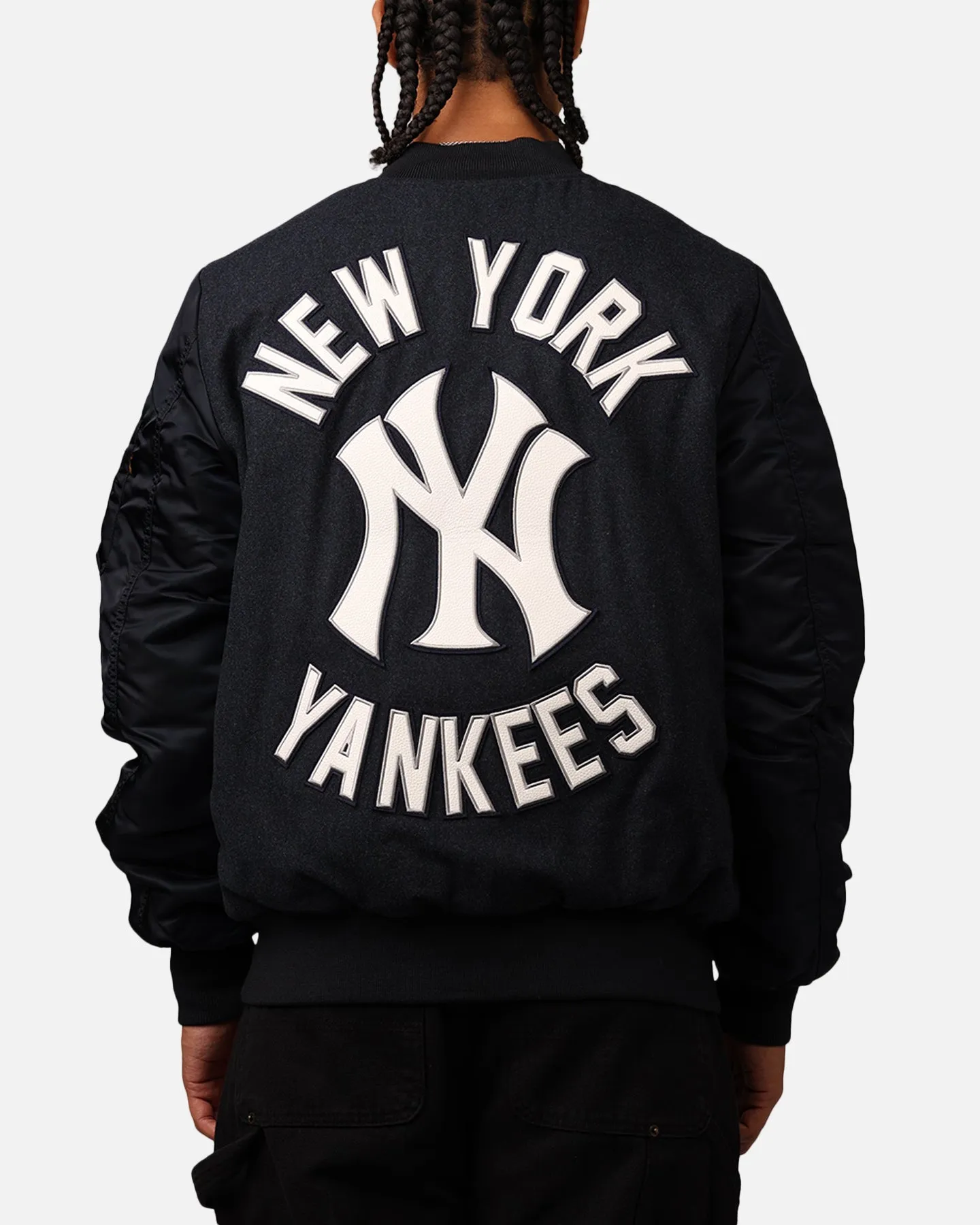 New Era New York Yankees Alpha Industries MA-1 Wool Varsity Jacket Navy sold by Culture Kings