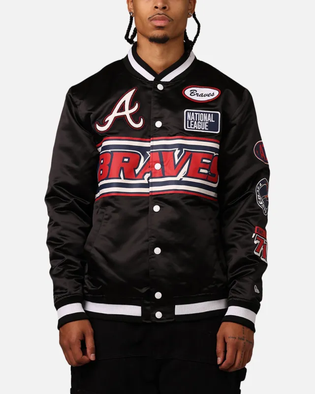 New Era Atlanta Braves 2024 Rally Drive Jacket Black/White sold by Culture Kings