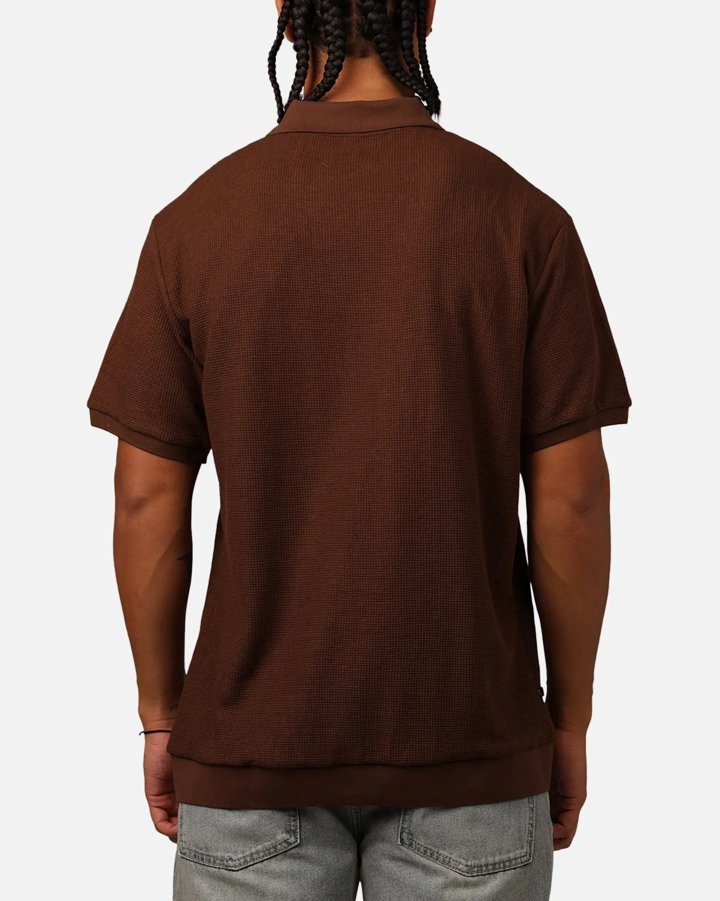 Saint Morta Waffle Polo Shirt Chocolate Brown sold by Culture Kings product image thumbnail 2