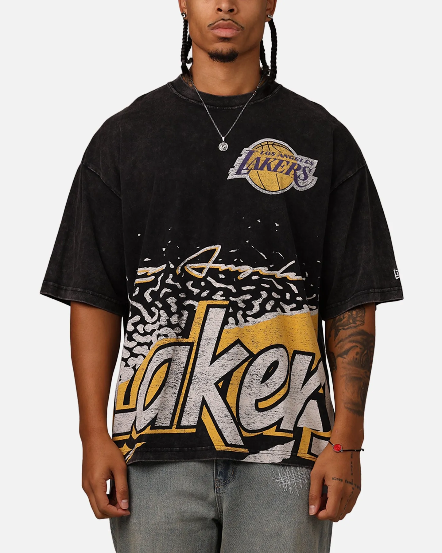 New Era Los Angeles Lakers Sport Class T-Shirt Washed Black sold by Culture Kings