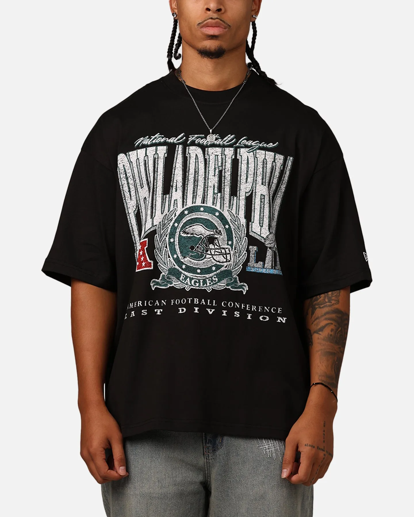 New Era Philadelphia Eagles Oversized Essentials T-Shirt Black sold by Culture Kings